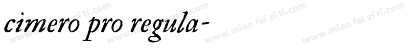 cimero pro regula字体转换